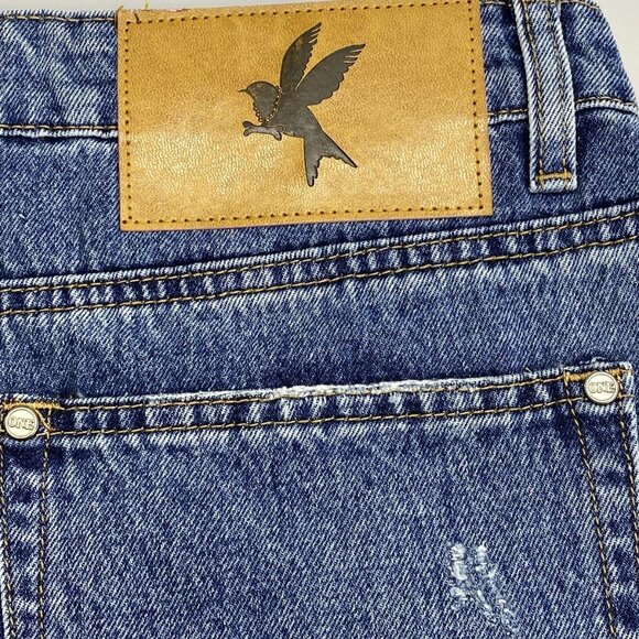 One Teaspoon “Junkyard” Low-Waist Denim Mini Skirt – Size 27 (NWT) - Picture 6 of 11